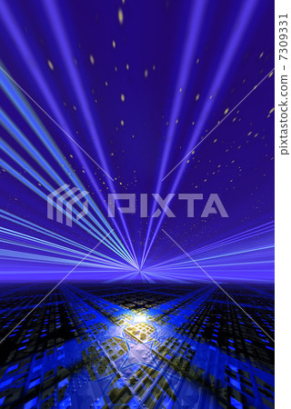 Blue high-tech radiation 7309331