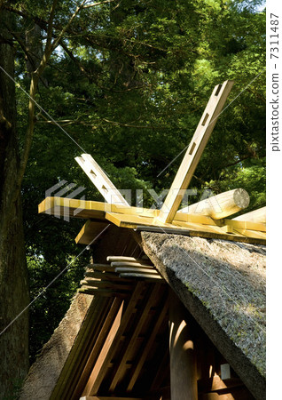 Ise Shrine Benike style day roof of prayer palace 7311487
