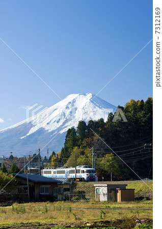 Fujikyu Line and Mt. Fuji 7312169