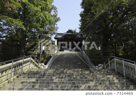 The mountain gate and stairs of Utsunomiya Futarayama shrine 7314469