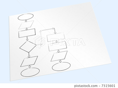 Paper sheet with the block diagram Paper sheet with the block diagram 7315601