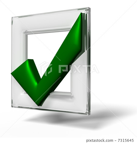 Checkbox 3D - Stock Illustration [7315645] - PIXTA