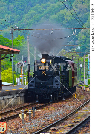 SL "Pareo Express" (Wakuriku station · Chichibu Railway / Saitama prefecture Osato-gun, Ooguri-gun, Ohgi Sueyano) 7316469