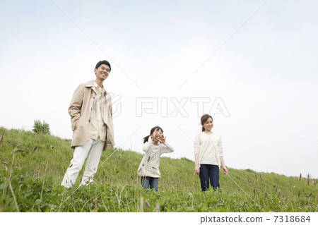 Walking with family 7318684