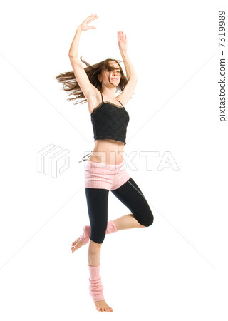 posing young dancer isolated on white background posing young dancer isolated on white background 7319989