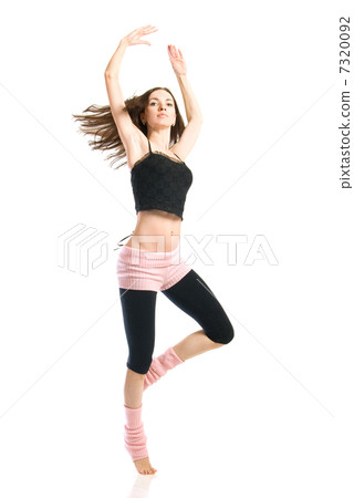 posing young dancer isolated on white background posing young dancer isolated on white background 7320092