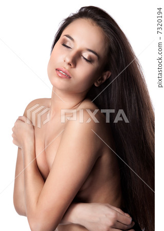 portrait of young woman isolated on white portrait of young woman isolated on white 7320194