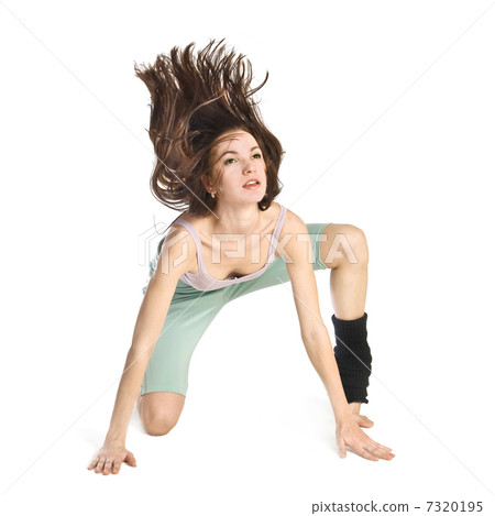Posing young dancer isolated on white background Posing young dancer isolated on white background 7320195