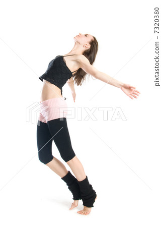 posing young dancer isolated on white background posing young dancer isolated on white background 7320380