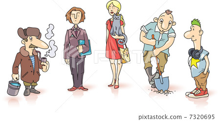 Vector Cartoon Characters Set Vector Cartoon Characters Set 7320695