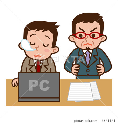 A businessman who is falling asleep 7321121