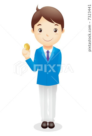 Business man (light blue) Illustration 7323441