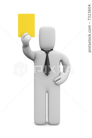 Person showing yellow card 7323604