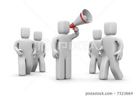 The person draws attention of clients 7323664