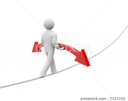 Person hold arrow. Balance concept. Person hold arrow. Balance concept. 7323729