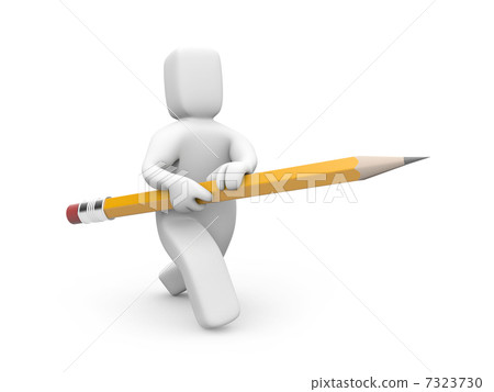 Person with pencil. May be painter Person with pencil. May be painter 7323730