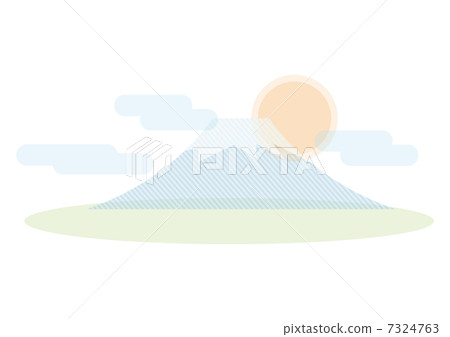 Mount Fuji and the sun 7324763