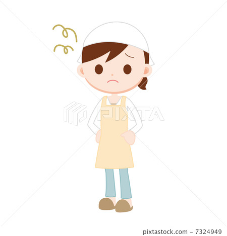 Apron The woman wearing a hand towel 7324949