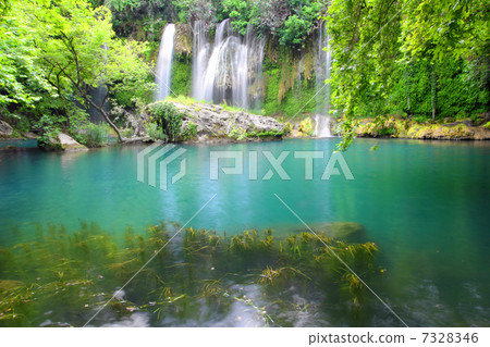 waterfall in forest 7328346