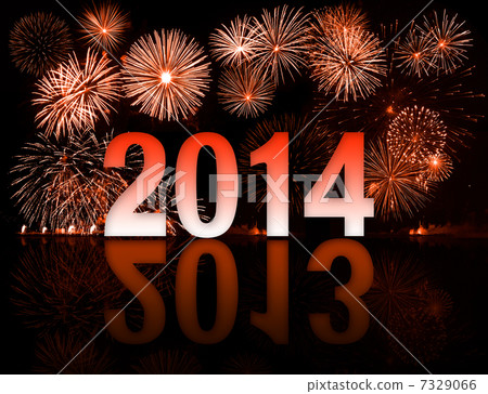 2013-2014 year switch with fireworks 7329066