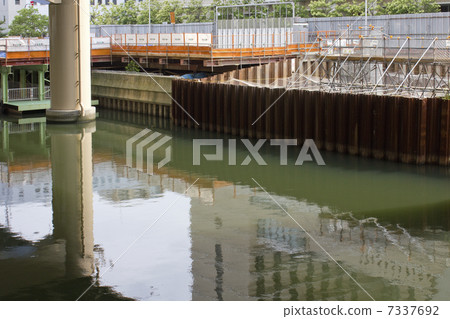 Revetment of the river 7337692