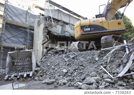 Building demolition construction site 7338263