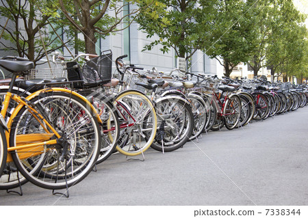 An annoying bicycle parking in an office town An annoying bicycle parking in an office town 7338344
