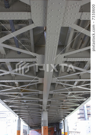 Steel framework under railway guard Steel framework under railway guard 7338600
