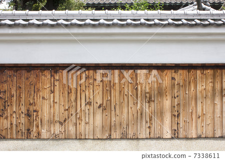 Tsukiji fence of Japanese houses Tsukiji fence of Japanese houses 7338611