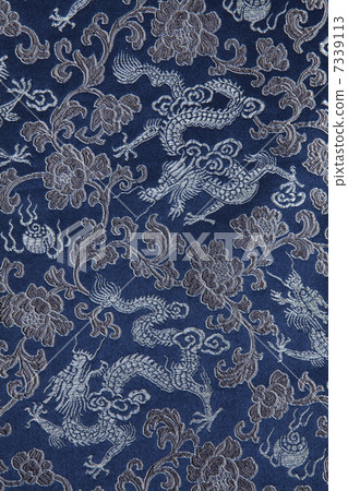 Fabric of Chinese style pattern and dragon embroidery fabric 7339113