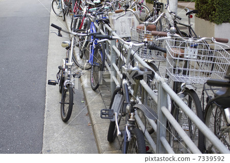 An annoying bicycle parking in an office town An annoying bicycle parking in an office town 7339592
