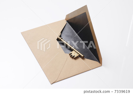 Brass classic keys and envelopes 7339619
