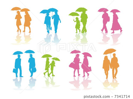 人物剪影(下雨天) 人物剪影(下雨天) 7341714