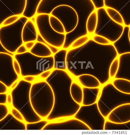 Abstract fire yellow and orange circles seamless vector pattern 7341851