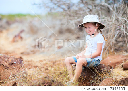 Little girl on a hike 7342135