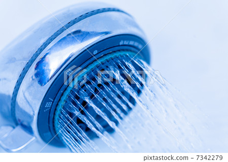 Shower and flying water drops. 7342279