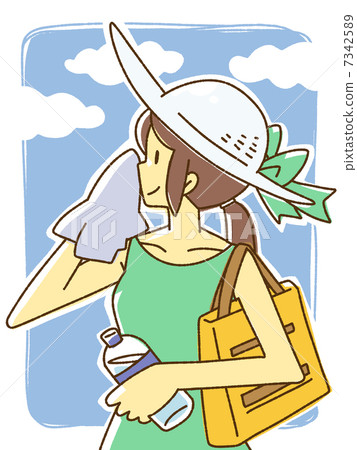 草帽婦女 7342589
