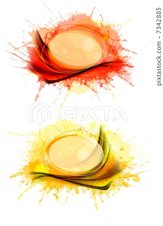 Collection of colorful abstract watercolor banners. Vector illus Collection of colorful abstract watercolor banners. Vector illus 7342885