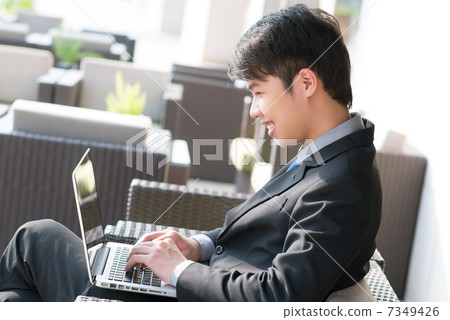 Joyful worker 7349426