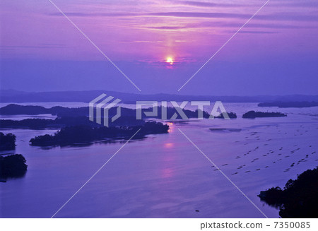 從Oku Matsushima的Otakomori的晚上風景 7350085