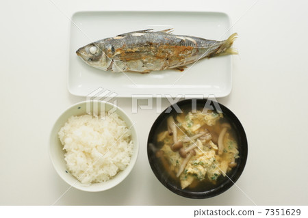 從亞洲魚肉的頂部 7351629