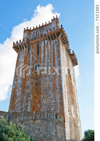Ancient castle tower in Beja villa in Portugal. Summer. Ancient castle tower in Beja villa in Portugal. Summer. 7351985