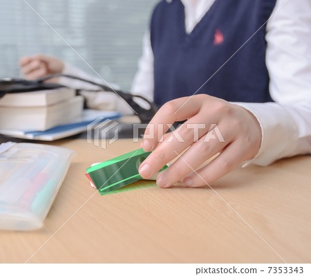 School girls with word cards 7353343