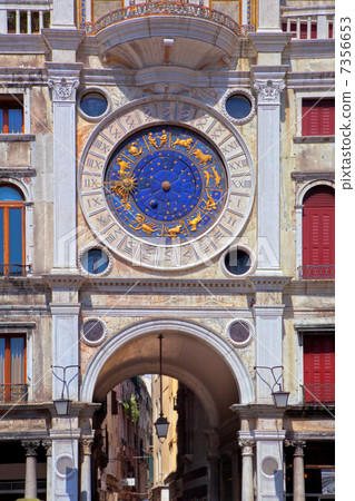 Zodiac clock at San Marco square in Venice Zodiac clock at San Marco square in Venice 7356653
