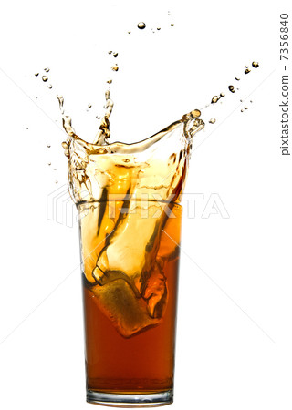 splash of cola isolated on white splash of cola isolated on white 7356840