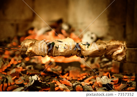 fried meat on fire fried meat on fire 7357352