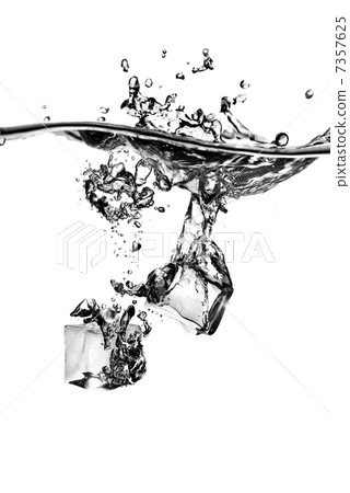 ice cubes dropped into water with splash isolated on white ice cubes dropped into water with splash isolated on white 7357625