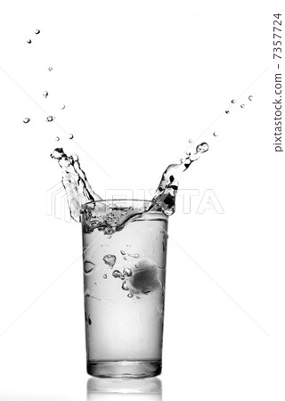 water splash in glass isolated on white water splash in glass isolated on white 7357724