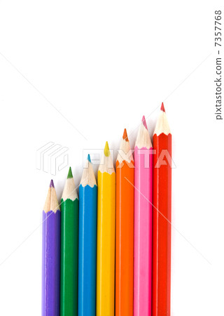 color pencils isolated on white color pencils isolated on white 7357768
