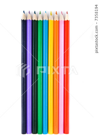color pencils isolated on white color pencils isolated on white 7358194